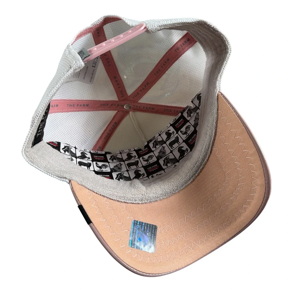 Goorin Bros Squad Flamingos Rock with You Pink Snapback Hat The Farm Trucker Cap